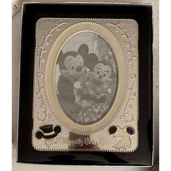 Disney Mickey Minnie Mouse Happily Ever After Wedding Picture Frame  5" X 7" - Picture 3 of 10